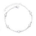 wholesale S925 Sterling Silver Korean Style Minimalist and Elegant Layered Pearl and Bead Accent Versatile Collarbone Necklace-0-6