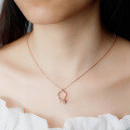 wholesale S925 Sterling Silver Cross-Border Hit Rose Gold Plated Pendant Choker Necklace, Women's Versatile Style-0-4