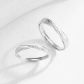 wholesale 925 Sterling Silver Eternal Love Couple Rings, Small Batch Design, Light Luxury Premium Matching Bands for 520 Gift-0-5