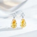 wholesale 925 Earrings for Women, Water Drop 10X14 High Carbon Diamond Ear Drops, Luxury Ice Flower Cut, Radiant Cut, Direct from Manufacturer-0-1
