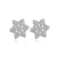 wholesale S925 Sterling Silver Snowflake Stud Earrings for Women, Minimalist and Unique Design, Elegant and Stylish, Hypoallergenic for Fresh Piercings, Sweet and Delicate Jewelry for Drop Shipping-0-4