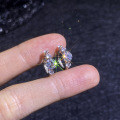 Sterling Silver Full Moissanite Earrings, 2026 New Sparkling Hoop Earrings Wholesale-0-1