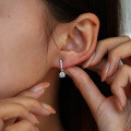 Sterling Silver S925 Moissanite Round Fringe Earrings, Hip-Hop Style Unisex Design-0-2