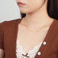 wholesale 925 Sterling Silver Women's Small Ins Fashion Stackable Zircon Collar Necklace Cross-border Wholesale-0-2
