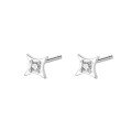 wholesale S925 Sterling Silver Minimalist Four-pointed Star Ear Studs, Dainty And Chic Trendy Earrings-0-0