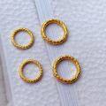 wholesale Metal: S925 Silver Gold Plated, Openwork Scroll Pattern Spacer Bead for DIY Bracelet Necklace Running Ring Handmade Cord Pendant-0-1