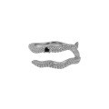 wholesale S925 Sterling Silver Korean Ins Original Design Squid Tentacle Series Textured Inlaid Diamond Open Ring for Women-0-5