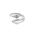 wholesale S925 Sterling Silver Snake Ring for Women, Ins Minimalist Style, Niche Luxury High-End European and American Statement Ring, Cross-Border Bestseller Trendy-0-4