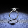 925 Sterling Silver Moissanite Maple Leaf Six-Prong Crown Ring for Women Wholesale-0-1