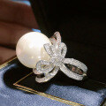 wholesale S925 Sterling Silver European and American Pearl Ring Elegant and Graceful Goddess Style High Carbon Diamond Women's Ring-0-2