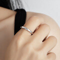 S925 Silver Moissanite Geometric Full-Circle Stacking Ring-0-1
