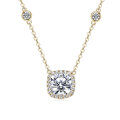 S925 Silver Irregular Moissanite Pendant Necklace for Women-0-7