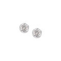 wholesale S925 Sterling Silver New Small Niche Personalized Ins Advanced Sense Minimalist Style Irregular Smooth Round Diamond-Inlaid Stud Earrings for Women-0-4