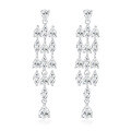 wholesale S925 Sterling Silver New 4*5 Marquise Teardrop 025ct Tassel Ear Studs Minimalist Earrings-0-0