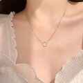 wholesale Metal material cross-border hot-selling Möbius strip necklace, niche and versatile, high-end, fresh and simple, elegant and sweet collarbone chain-0-2