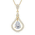 S925 Sterling Silver D-Color Moissanite Rotating Pendant Necklace-0-12