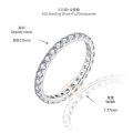 S925 Silver Gold-Plated 20mm Full Circle Moissanite Stacking Ring-0-4