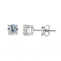 wholesale 925 Sterling Silver Classic Four-Prong D Color Moissanite Stud Earrings for Women, Cross-Border Exclusive Versatile Wholesale Hot Seller-0-5