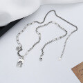 wholesale S925 Sterling Silver Korean Dongdaemun Retro Rectangular Pendant Necklace,-0-2