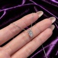 S925 Silver Moissanite Marquise Pendant Necklace, Simple and Versatile-0-1