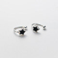 wholesale S925 sterling silver small resin star ear clips, delicate and sweet, fresh and elegant exquisite earrings M04242-0-3