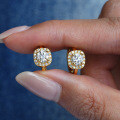 S925 Sterling Silver Moissanite Earrings, Luxurious Classic Design, Cross-Border Wholesale-0-4