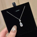 wholesale 925 silver new jewelry 10*16 teardrop pendant stylish personality necklace luxury ins style-0-0