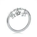 wholesale S925 Sterling Silver Geometric Round Ring Heart Star Small Design Simple Retro Versatile Style Ring-0-2