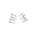 wholesale S925 Sterling Silver Korean Version Ins Small and Chic Design Minimalist and Versatile Arc-shaped Textured Stud Earrings for Women-0-5