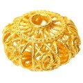 wholesale S925 ancient silver electroplated 24K gold lantern bead accessories, Nepalese old gold matching beads, DIY bracelet spacer beads-0-3