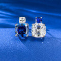 wholesale 925 SilverJewelry NewFashion OL Blue and White Zircon Earrings WomenWish Best-Seller-0-1
