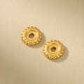 wholesale Gold-plated 925 silver sheet bead spacers for handmade DIY jewelry accessories-0-3