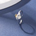 wholesale S925 silver open ring, women's fashion trendy wholesale Korean-style minimalist creative ring-0-3