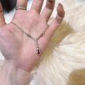wholesale [925 Sterling Silver Gold Plated] Zhuozhifan Jewelry Pigeon Blood Red Small Gourd Necklace Artificial Simulated Gemstone Jewelry Pendant for Women-0-1