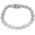 925 Silver Eight-Pointed Star Bracelet with Moissanite, Full Diamond, Flashy, Luxurious, Minimalist Design-0-3