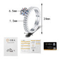 S925 Silver Moissanite Stackable Ring, Light Luxury Cross-Border Wholesale for Women-0-4