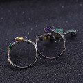 wholesale S925 Silver Vintage Botanical Nature-Inspired Designer Adjustable Double-Finger Ring with Natural Colored Gemstones-0-2