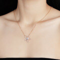 S925 Silver Pendant Moissanite Sunflower Necklace for Women-0-3