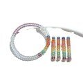 wholesale Metal material natural crystal rainbow chip spacer bead gasket straight cut versatile bead stringing for prayer beads bracelet DIY-0-4