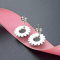 wholesale S925 Sterling Silver Vintage Floral Bud Earrings for Women, Trendy Korean Style Creative and Unique Design Ear Studs-0-3