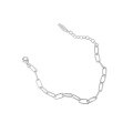 wholesale S925 Sterling Silver Korean Version INS Original Niche Design Minimalist Style Versatile Chain Textured Bracelet for Women-0-5