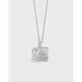 wholesale S925 Sterling Silver Korean Version Ins Niche Design Geometric Irregular Pendant Drop Necklace for Women-0-0