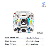 Metal Material, D Color VVS Moissanite Fancy Shape, 0.5-3ct with GRA, Wuzhou Factory Direct Cross-Border Supply.-Ascher+ Certificate  0.5CT