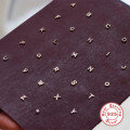 wholesale S925 Sterling Silver INS Minimalist Diamond-Studded Initial Letter Earrings, Popular 26-Letter Women's Jewelry-0-3