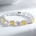 Sterling Silver Luxury Full-Cut Ice Flower Zircon High-Carbon Diamond Bracelet Wholesale-0-0