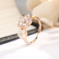 wholesale Original design zircon ring, 925 silver flower ring for women, luxury style, high-end, niche, elegant jewelry wholesale-0-2