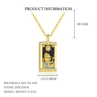 wholesale Gold-plated S925 Sterling Silver-YA0470_Colored zirconium/black agate_18K yellow plated 925 silver