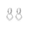 wholesale 925 Sterling Silver Minimalist Geometric Hoop Earrings For Women, Versatile, Unique, Ready To Ship Wholesale-0-1