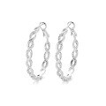 wholesale S925 Sterling Silver Exaggerated Fashion Bohemian Zircon Micro-Inlaid Braided Hoop Earrings for Amazon-0-10