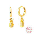 wholesale S925 Sterling Silver Pineapple Earrings, Hoop Ear Clips, Creative and Unique European and American Style Earrings-0-5